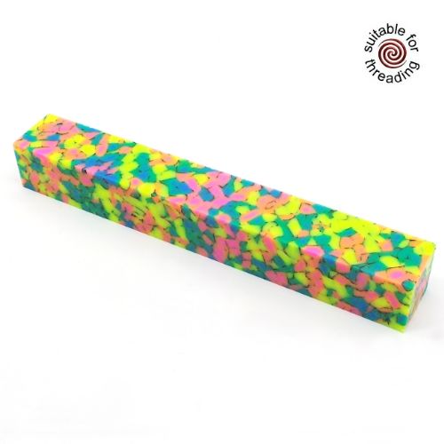 Minerva Neon Medley pen blank 125mm - reduced to clear